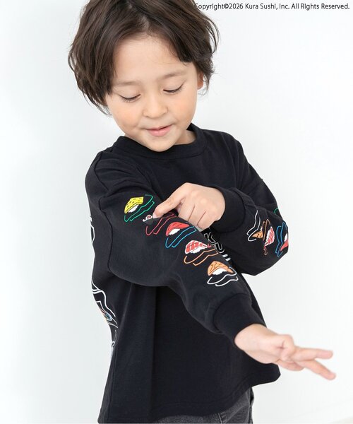 BREEZE(ブリーズ)の「【リンク】防汚加工 くら寿司コラボ 4柄4色Tシャツ(Tシャツ/カットソー・キッズ・ネイビー/オフホワイト/ライム/ブラック・110/100/90/80/140/130/120)」の10枚目の写真