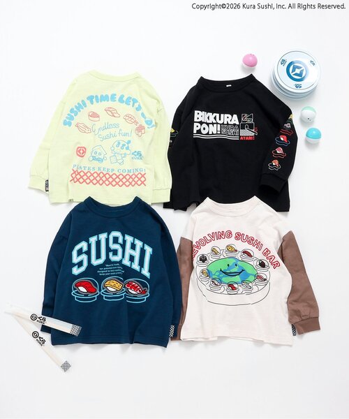 BREEZE(ブリーズ)の「【リンク】防汚加工 くら寿司コラボ 4柄4色Tシャツ(Tシャツ/カットソー・キッズ・ネイビー/オフホワイト/ライム/ブラック・110/100/90/80/140/130/120)」の19枚目の写真