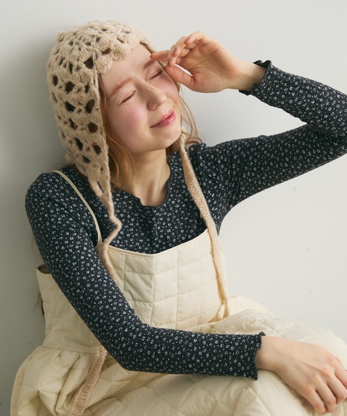 Crisp（クリスプ）の「リブフラワーTシャツ（Tシャツ/カットソー・レディース・ダークグレー/アイボリー・FREE）」の15枚目の写真