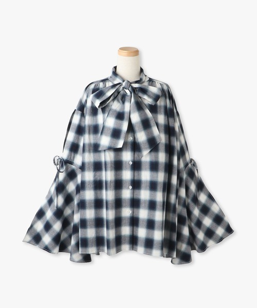 ANNA SUI NYC(アナ スイ エヌ ワイ シー)の「4WAYチェックブラウス(シャツ/ブラウス・レディース・ネイビー/レッド・FREE)」の12枚目の写真
