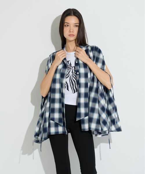 ANNA SUI NYC(アナ スイ エヌ ワイ シー)の「4WAYチェックブラウス(シャツ/ブラウス・レディース・ネイビー/レッド・FREE)」の7枚目の写真