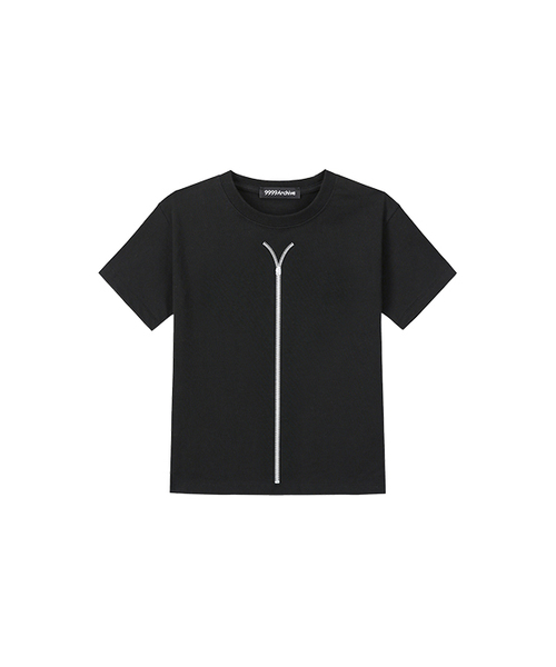 9999ARCHIVE(9999アーカイブ)の「9 Zipper Print T(Tシャツ/カットソー・レディース・ブラック・1/2)」の1枚目の写真