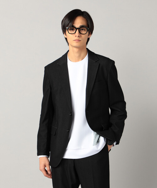 COMME CA MEN(コムサメン)の「【接触冷感】【セットアップ対応】4WAYストレッチデニムライクジャージー テーラードジャケット(テーラードジャケット・メンズ・ブラック/ネイビー・L/M/S)」の18枚目の写真