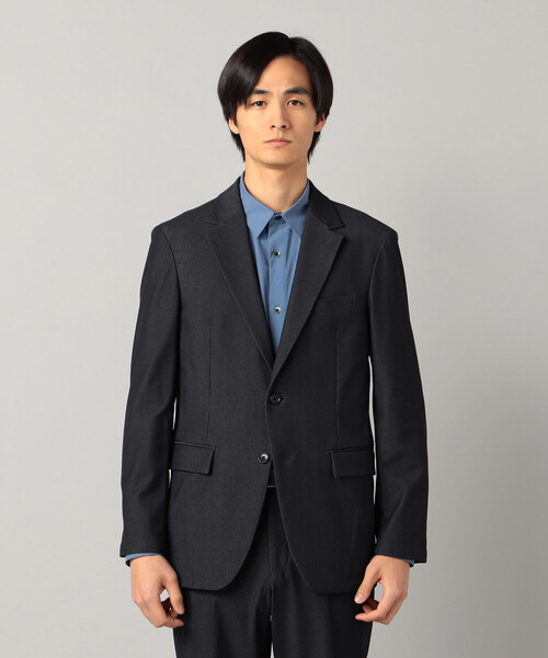 COMME CA MEN(コムサメン)の「【接触冷感】【セットアップ対応】4WAYストレッチデニムライクジャージー テーラードジャケット(テーラードジャケット・メンズ・ブラック/ネイビー・L/M/S)」の13枚目の写真