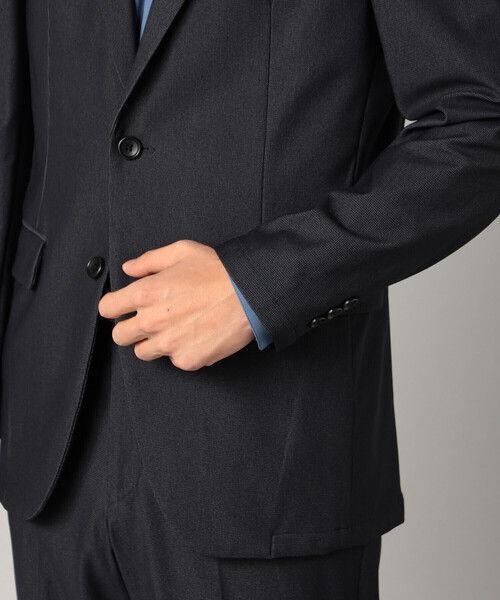 COMME CA MEN(コムサメン)の「【接触冷感】【セットアップ対応】4WAYストレッチデニムライクジャージー テーラードジャケット(テーラードジャケット・メンズ・ブラック/ネイビー・L/M/S)」の8枚目の写真