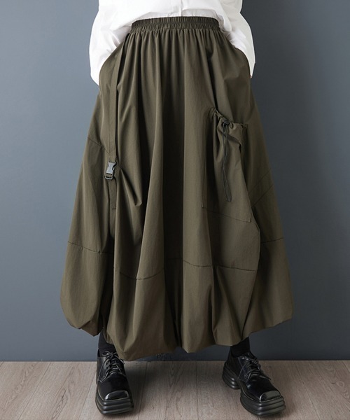 セール】ギャザー裾×ドロスト付きバルーンスカート（スカート）｜ONEP