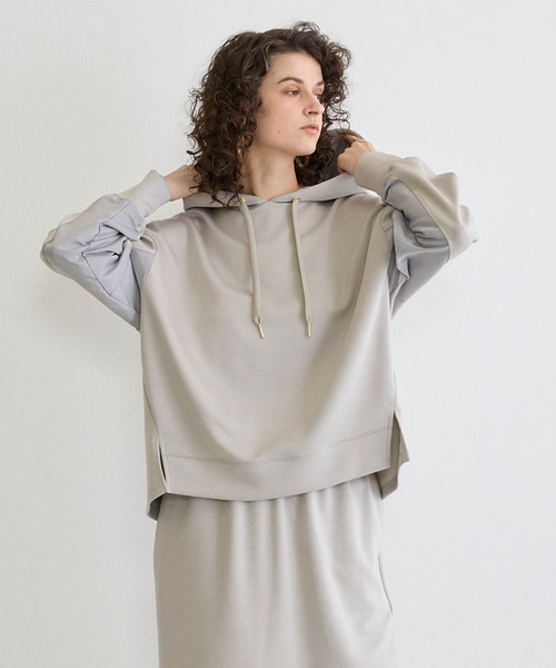 NICOLE white(ニコルホワイト)の「【セットアップアイテム】フードプルオーバー×タイトスカート(ワンピース・レディース・ライトグレー/ブラック/チャコールグレー・FREE)」の20枚目の写真