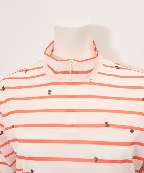 Picone CLUB（ピッコーネクラブ）の「UV速乾ボーダーカノコプルオーバー（Tシャツ/カットソー・レディース・ネイビー/オレンジ/ライトグレー/グリーン・13号/11号/9号）」の18枚目の写真