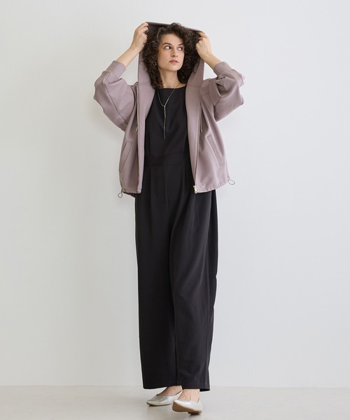 NICOLE white（ニコルホワイト）の「フードジップパーカー（パーカー・レディース・オフホワイト/ネイビー/ライトグレー・FREE）」の9枚目の写真