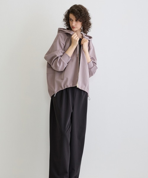 NICOLE white（ニコルホワイト）の「フードジップパーカー（パーカー・レディース・オフホワイト/ネイビー/ライトグレー・FREE）」の15枚目の写真