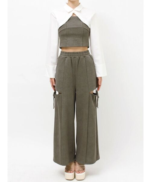 RESEXXY（リゼクシー）の「サイドリボンスウェットパンツ【セットアップ着用可能】（その他パンツ・レディース・チャコールグレー/グレー/ブラック・FREE）」の10枚目の写真