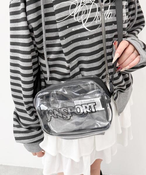 JANSPORT（ジャンスポーツ）の「WEGO/JANSPORT CLEAR CROSSBODY（ショルダーバッグ・レディース・ブラック・FREE）」の4枚目の写真