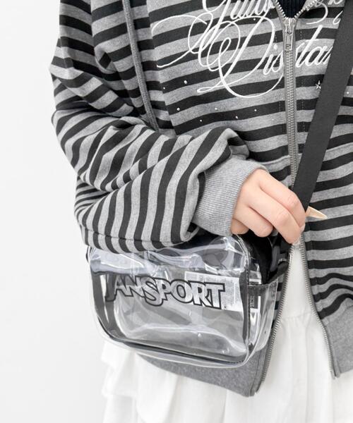 JANSPORT（ジャンスポーツ）の「WEGO/JANSPORT CLEAR CROSSBODY（ショルダーバッグ・レディース・ブラック・FREE）」の5枚目の写真