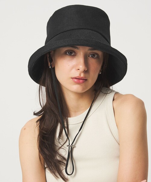 green label relaxing(グリーンレーベルリラクシング)の「3WAY 遮光ブリム シェード ハット UVケア(ハット・レディース・ナチュラル/ブラック・FREE)」の3枚目の写真