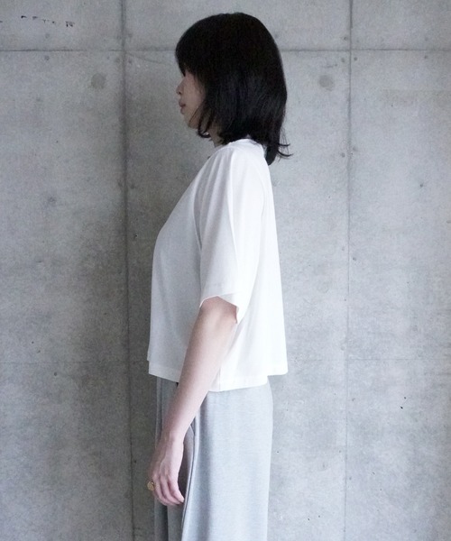 k3&co.(ケイスリーアンドコー)の「Wearable front and back top(Tシャツ/カットソー・レディース・Black/White・ONE SIZE)」の4枚目の写真