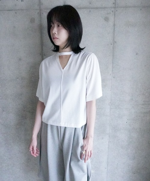 k3&co.(ケイスリーアンドコー)の「Wearable front and back top(Tシャツ/カットソー・レディース・Black/White・ONE SIZE)」の3枚目の写真