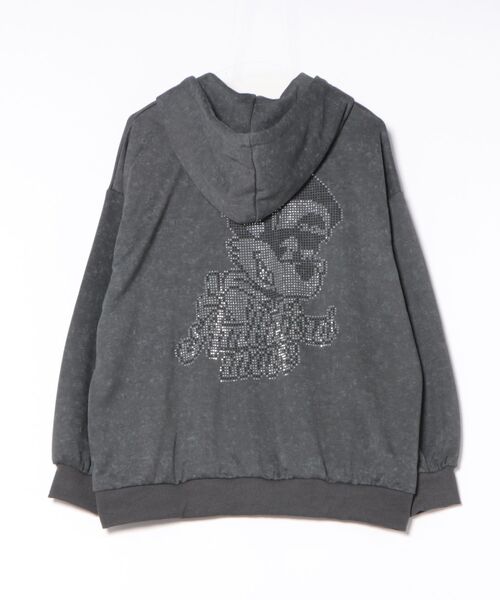 GORGE(ゴージ)の「《ラビットモチーフ×バックデザイン》裏毛ZIPパーカー/秋冬春/全3色(パーカー・レディース・ピンク/オートミール/チャコール・F)」の5枚目の写真