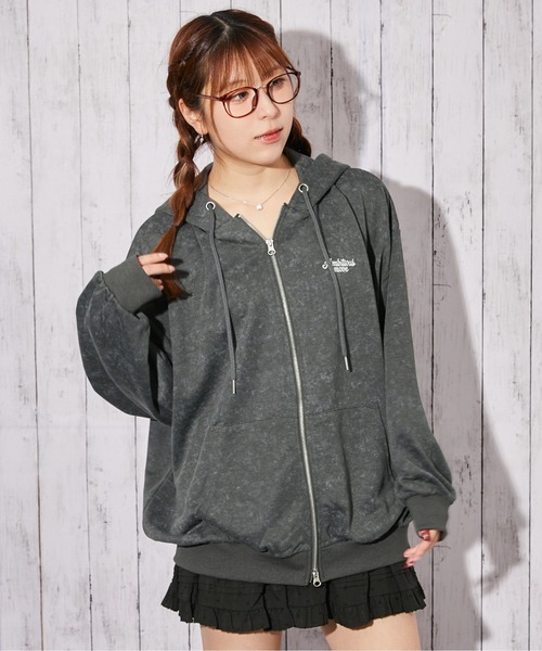 GORGE(ゴージ)の「《ラビットモチーフ×バックデザイン》裏毛ZIPパーカー/秋冬春/全3色(パーカー・レディース・ピンク/オートミール/チャコール・F)」の19枚目の写真