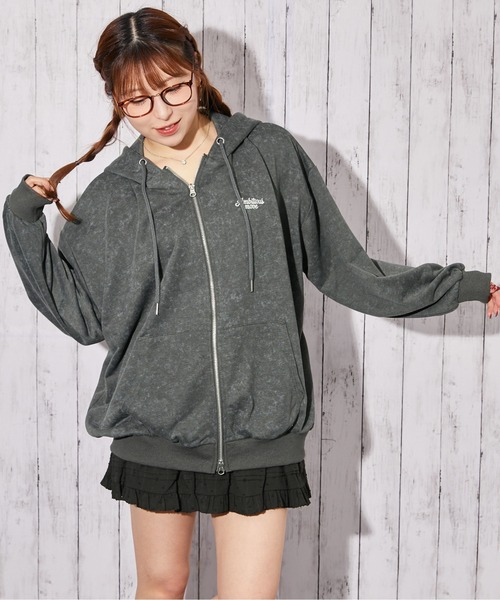 GORGE(ゴージ)の「《ラビットモチーフ×バックデザイン》裏毛ZIPパーカー/秋冬春/全3色(パーカー・レディース・ピンク/オートミール/チャコール・F)」の18枚目の写真