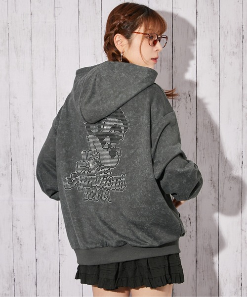 GORGE(ゴージ)の「《ラビットモチーフ×バックデザイン》裏毛ZIPパーカー/秋冬春/全3色(パーカー・レディース・ピンク/オートミール/チャコール・F)」の16枚目の写真