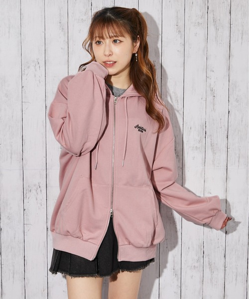 GORGE(ゴージ)の「《ラビットモチーフ×バックデザイン》裏毛ZIPパーカー/秋冬春/全3色(パーカー・レディース・ピンク/オートミール/チャコール・F)」の8枚目の写真