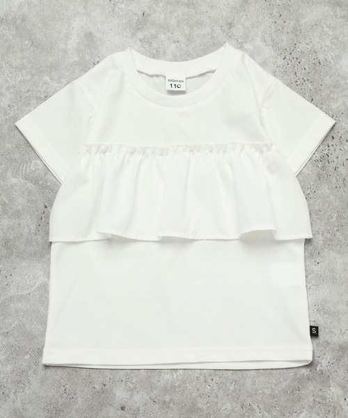 SUNDAYS SUN(サンデイズ サン)の「【綿混】切り替えフリルT(Tシャツ/カットソー・キッズ・レッド/ブラック/アイボリー・130/120/110/100)」の10枚目の写真