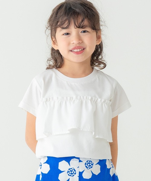 SUNDAYS SUN(サンデイズ サン)の「【綿混】切り替えフリルT(Tシャツ/カットソー・キッズ・レッド/ブラック/アイボリー・130/120/110/100)」の11枚目の写真