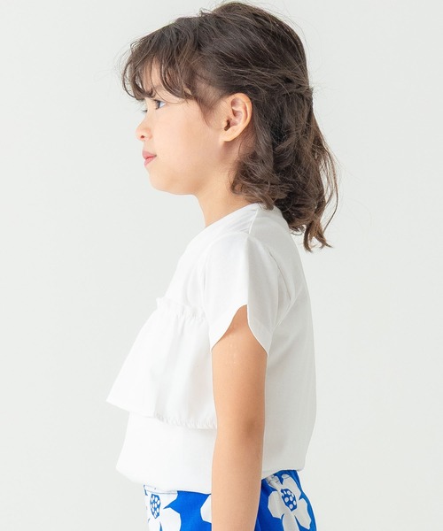 SUNDAYS SUN(サンデイズ サン)の「【綿混】切り替えフリルT(Tシャツ/カットソー・キッズ・レッド/ブラック/アイボリー・130/120/110/100)」の13枚目の写真