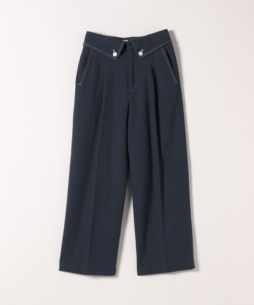 SHIPS any（シップス エニィ）の「SHIPS any:〈洗濯機可能〉カルゼ ターンバック ハイウエスト テーパード パンツ（その他パンツ・レディース・オフホワイト/ネイビー・36/38）」の22枚目の写真