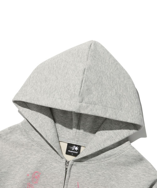 NICE GHOST CLUB（ナイスゴーストクラブ）の「STAR SHOES GIRL HOODIE ZIP UP_LIGHT GREY(NG2GSUM481A)（パーカー・レディース・ライトグレー・SMALL/MEDIUM/LARGE）」の3枚目の写真