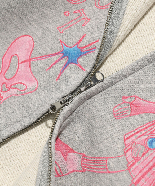 NICE GHOST CLUB（ナイスゴーストクラブ）の「STAR SHOES GIRL HOODIE ZIP UP_LIGHT GREY(NG2GSUM481A)（パーカー・レディース・ライトグレー・SMALL/MEDIUM/LARGE）」の5枚目の写真