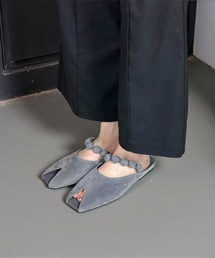 ASH（アッシュ）の「ASH/アッシュ【BLANCHE】オープントゥフラットミュール スクエアトゥ 個性派 2cmヒール（パンプス）」