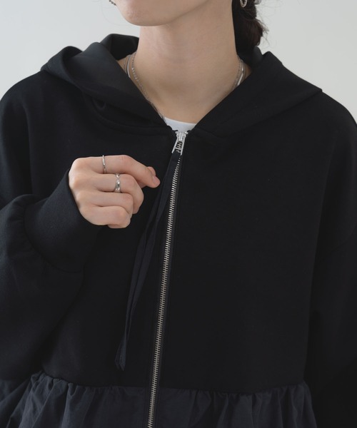 ANNA LUNA（アンナルナ）の「【ANNA LUNA】 ラフ なのにちゃんと 可愛い バルーンパーカー（パーカー・レディース・ブラック/グレー/オフホワイト・MEDIUM）」の18枚目の写真