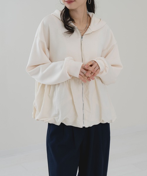 ANNA LUNA（アンナルナ）の「【ANNA LUNA】 ラフ なのにちゃんと 可愛い バルーンパーカー（パーカー・レディース・ブラック/グレー/オフホワイト・MEDIUM）」の21枚目の写真