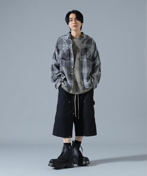 DANKE SCHON(ダンケシェーン)の「DankeSchon/ダンケシェーン/WASH CHECK SHIRTS(シャツ/ブラウス・メンズ・ブラック/ブルー・L/M)」の6枚目の写真
