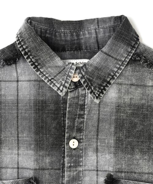 DANKE SCHON(ダンケシェーン)の「DankeSchon/ダンケシェーン/WASH CHECK SHIRTS(シャツ/ブラウス・メンズ・ブラック/ブルー・L/M)」の9枚目の写真