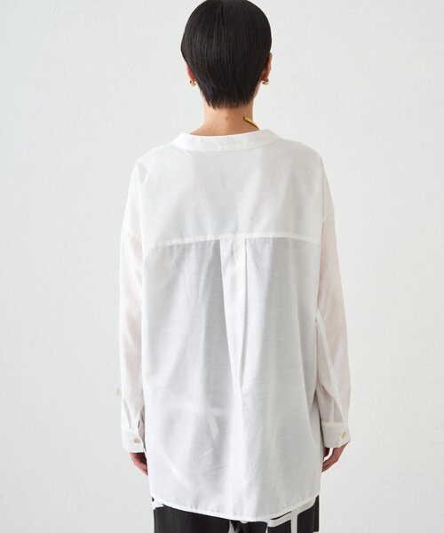 LOUNGEDRESS(ラウンジドレス)の「バイヤスロングブラウス(シャツ/ブラウス・レディース・オフホワイト/ブルー/ベージュ/ネイビー・FREE)」の15枚目の写真