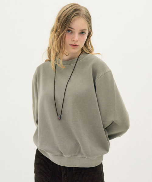GLOWNOTE（グロウノート）の「ピグメントマンツーマン [グレー]（Tシャツ/カットソー・レディース・グレー・SMALL/MEDIUM）」の3枚目の写真