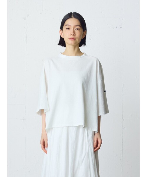 MidiUmi(ミディウミ)の「MidiUmi モックネックワイドプルオーバー(Tシャツ/カットソー・レディース・ブラック/ピンク/グリーン/チャコールグレー/オフホワイト/ブラウン・FREE)」の3枚目の写真
