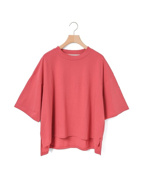 MidiUmi(ミディウミ)の「MidiUmi モックネックワイドプルオーバー(Tシャツ/カットソー・レディース・ブラック/ピンク/グリーン/チャコールグレー/オフホワイト/ブラウン・FREE)」の6枚目の写真