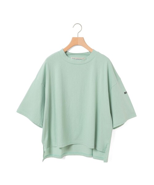 MidiUmi(ミディウミ)の「MidiUmi モックネックワイドプルオーバー(Tシャツ/カットソー・レディース・ブラック/ピンク/グリーン/チャコールグレー/オフホワイト/ブラウン・FREE)」の5枚目の写真
