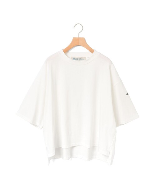 MidiUmi(ミディウミ)の「MidiUmi モックネックワイドプルオーバー(Tシャツ/カットソー・レディース・ブラック/ピンク/グリーン/チャコールグレー/オフホワイト/ブラウン・FREE)」の7枚目の写真