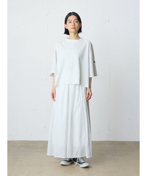 MidiUmi(ミディウミ)の「MidiUmi モックネックワイドプルオーバー(Tシャツ/カットソー・レディース・ブラック/ピンク/グリーン/チャコールグレー/オフホワイト/ブラウン・FREE)」の18枚目の写真