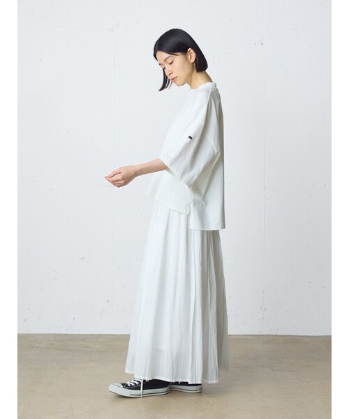 MidiUmi(ミディウミ)の「MidiUmi モックネックワイドプルオーバー(Tシャツ/カットソー・レディース・ブラック/ピンク/グリーン/チャコールグレー/オフホワイト/ブラウン・FREE)」の20枚目の写真