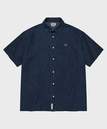 DENIM WASHED SHORT-SLEEVED SHIRT