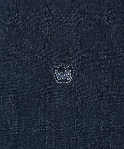 Wacky WiLLy（ワッキーウィリー）の「DENIM WASHED SHORT-SLEEVED SHIRT（Tシャツ/カットソー・メンズ・ホワイト/インディゴブルー・LARGE/MEDIUM/SMALL）」の13枚目の写真