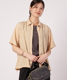 クレープシフォン ドロスト シャツ ブラウス
