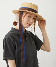 MILKFED.（ミルクフェド）の「TRIMMED RIBBON BOATER HAT（ハット）」
