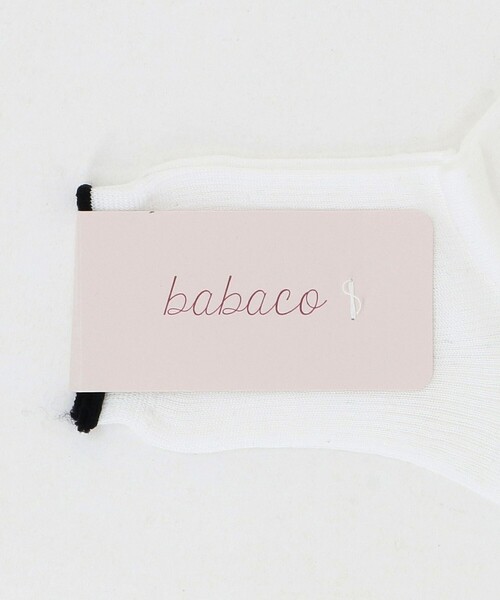 babaco(ババコ)の「<babaco>CTN リブ ソックス(ソックス/靴下・レディース・ホワイト/ブラック・FREE)」の8枚目の写真