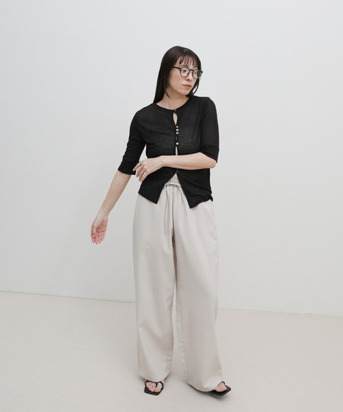 select MOCA(セレクトモカ)の「リネンタッチイージーパンツ(その他パンツ・レディース・ベージュ/ブラウン/ブラック・FREE)」の18枚目の写真